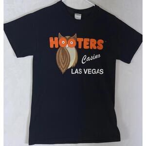 Vintage 1990s TShirt Small HOOTERS LAS VEGAS CASINO HOTEL Delightfully Tacky Owl